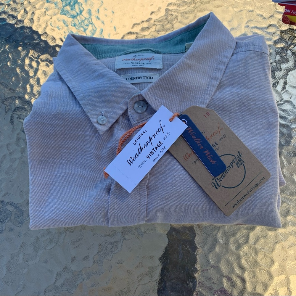 NWT Weatherproof Vintage men’s Sz xl tan button down long sleeve class act shirt